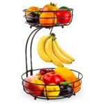 2-Tier Fruit Basket with Banana Hanger