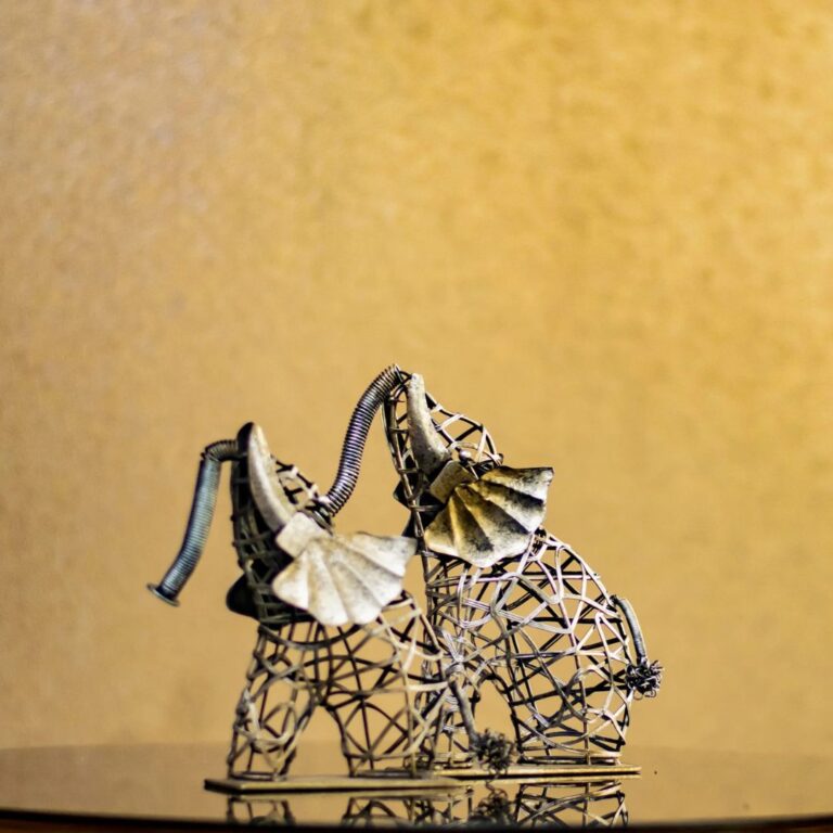 Antique Metal Animal Showpiece Set