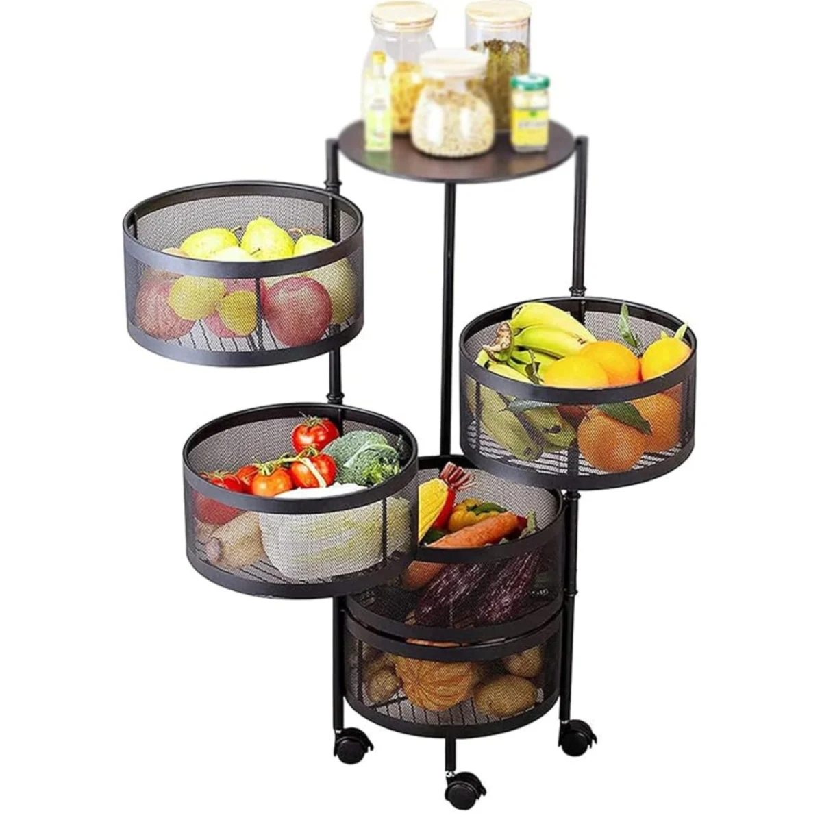 5-Layer Rotating Kitchen Rack