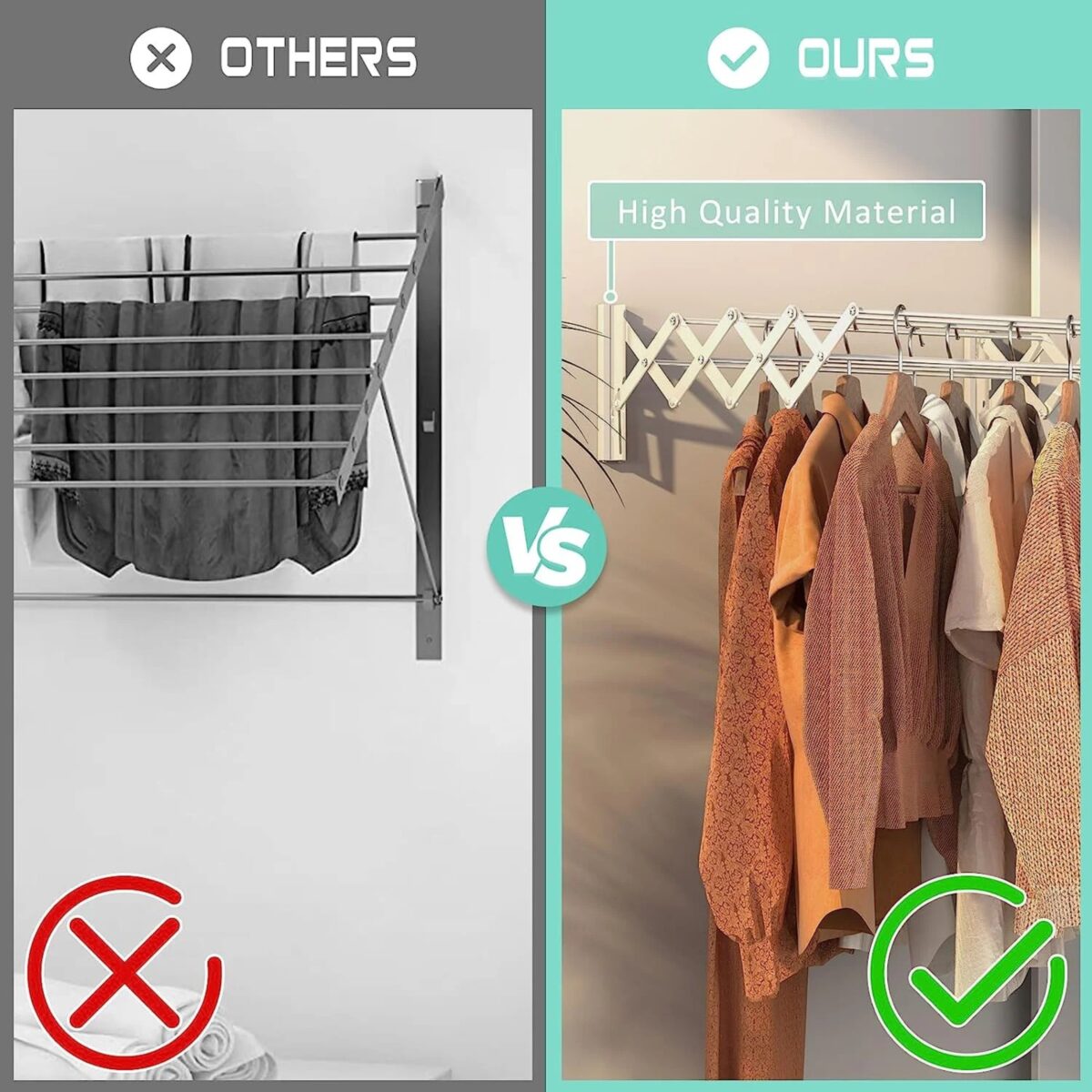 Wall Mounted Clothes Drying Hanger Wall Mounted Clothes Drying Hanger