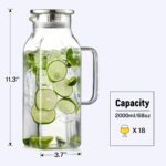 2L Glass Pitcher with Lid