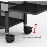 4 Layer Square Shape Kitchen Rack with Wheels