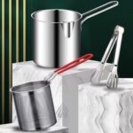 Stainless Steel Frying Pot with Strainer