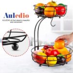 2-Tier Fruit Basket with Banana Hanger