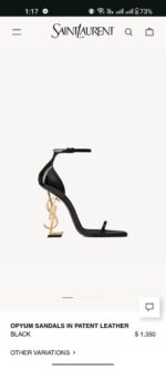 Luxury Black Patent Leather Heel – Gold Monogram Design | Unimarce - Image 5